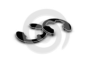 3d illustration of washers