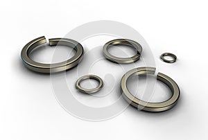 3d illustration of washers
