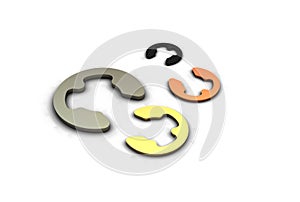 3d illustration of washers