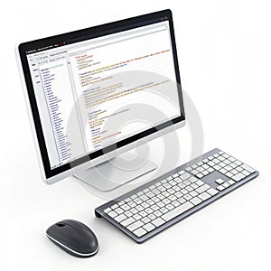 Web development 3D illustration isolated on white background