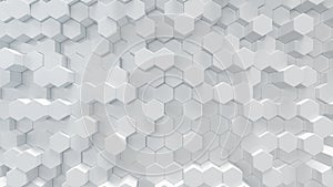 Tridimensionale illustrazioni bianco astratto.superficie modello,esagonale favo 