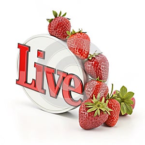 Live 3D illustration isolated on white background