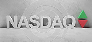 3D illustration of the word NASDAQ - american stock exchange, finance market photo