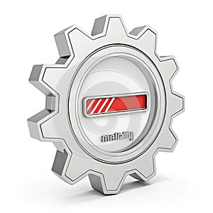 3D illustration of work in progress icon isolated on white background