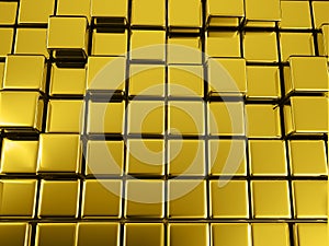 3d illustrtion abstract geometric golden background
