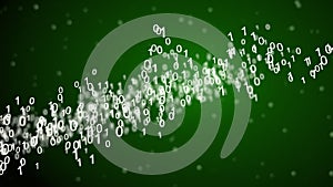 Image of Abstract network with binary code