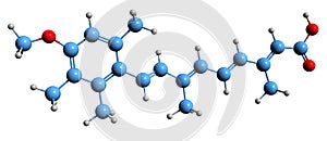 3D image of acitretin skeletal formula