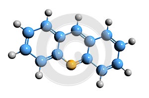 3D image of acridine skeletal formula