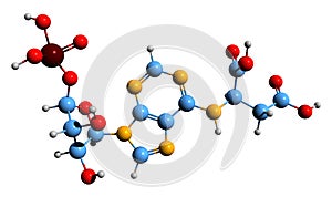 3D image of Adenylosuccinate skeletal formula
