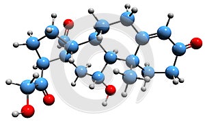 3D image of aldosterone skeletal formula photo