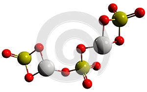 3D image of Aluminum sulfate skeletal formula photo