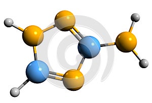 3D image of Amitrol skeletal formula