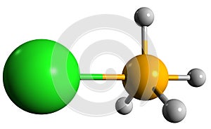3D image of Ammonium chloride skeletal formula