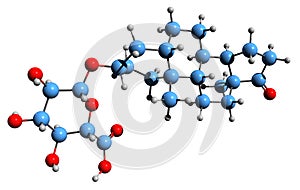 3D image of Androsterone glucuronide skeletal formula photo