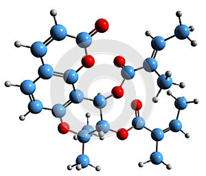 3D image of Anomalin skeletal formula photo