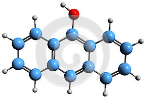 3D image of Anthranol skeletal formula