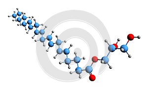 3D image of 1-arachidonoylglycerol skeletal formula photo