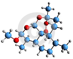3D image of Artemether skeletal formula photo