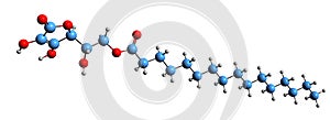 3D image of Ascorbyl palmitate skeletal formula