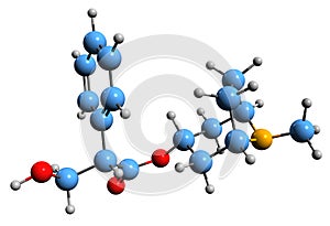 3D image of Atropine skeletal formula photo