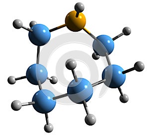 3D image of Azepane skeletal formula photo