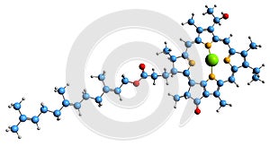 3D image of Bacteriochlorophyll d skeletal formula