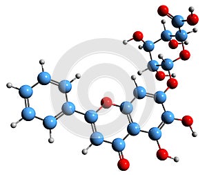 3D image of Baikalin skeletal formula