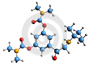 3D image of Bambuterol skeletal formula photo