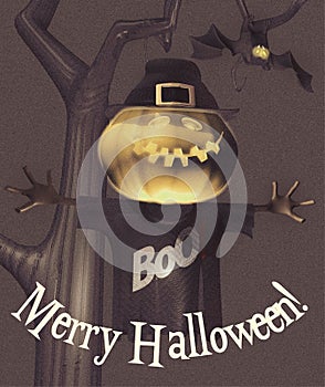 3d image based halloween greeting card photo