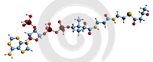 3D image of beta-Hydroxybutyryl-CoA skeletal formula photo
