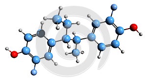 3D image of Bifluranol skeletal formula