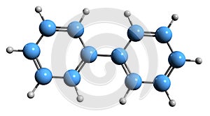 3D image of Biphenyl skeletal formula photo