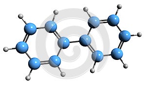 3D image of Biphenyl skeletal formula photo