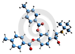 3D image of Bitolterol skeletal formula photo