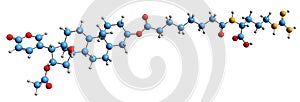 3D image of Bufotoxin skeletal formula photo