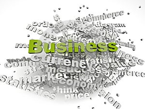 3d image Business issues concept word cloud background