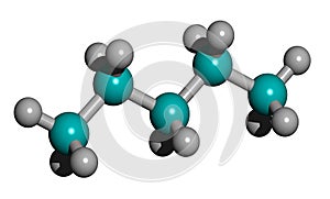 3D image of butane skeletal formula