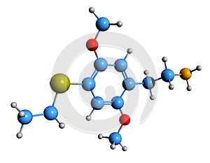 3D image of 2C-T-2 skeletal formula photo
