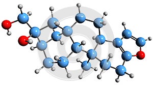 3D image of Cafestol skeletal formula photo