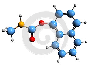 3D image of Carbaryl skeletal formula