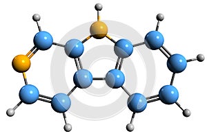 3D image of Carboline skeletal formula photo
