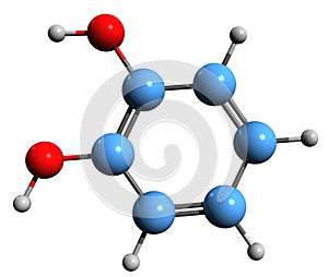 3D image of Catechol skeletal formula