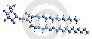 3D image of cerebroside A skeletal formula photo