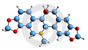 3D image of Chelidonine skeletal formula photo