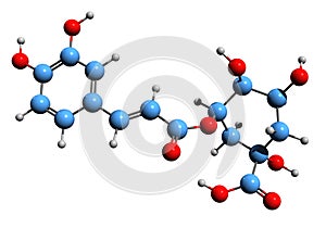 3D image of Chlorogenic acid skeletal formula