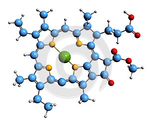 3D image of Chlorophyllide a skeletal formula