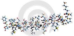 3D image of Cholecystokinin skeletal formula photo