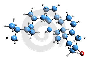 3D image of Cholesterol skeletal formula