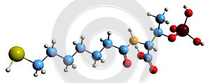 3D image of Coenzyme B skeletal formula photo