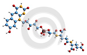 3D image of Coenzyme F420 skeletal formula photo